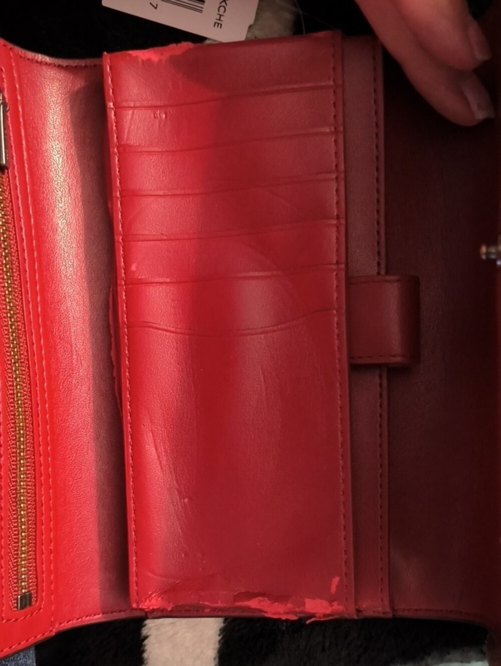 Coach Tag And Crossbody Strap ❤️ Dark Cherry And Gun Metal - Picture 10 of 11